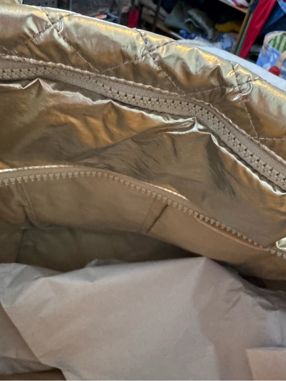 NWT Limited Edition MZ Wallace Quilted Tote Bag, Platinum - Picture 7 of 10